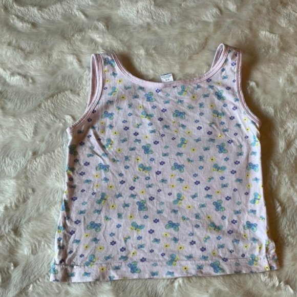 2/$25 Kloz Tanks Tops Pink Floral and Blue with Stars Girls Size 4/5 - Picture 12 of 13